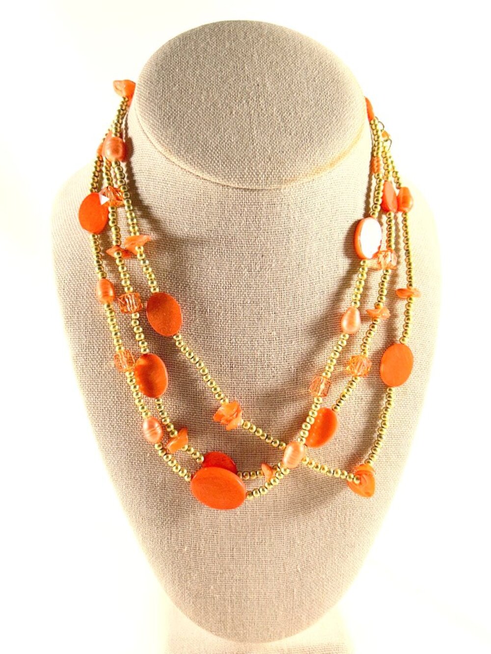 Necklaces TWIN SET (18”&46”) W/Round & Flat Lucite Beads